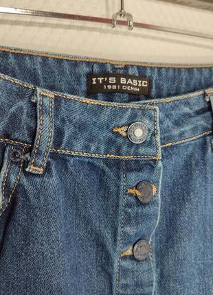 Трендовая классная джинсовая юбка плотная на пуговицах4 фото