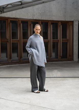 Vival studio 💥светр сукня chunky knit в косички3 фото