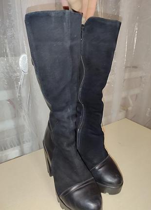 Зимние кожаные сапожки