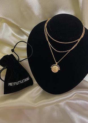 Тройная подвеска с кулоном