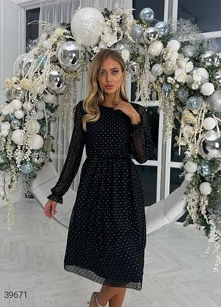 Вечернее платье с сеточкой