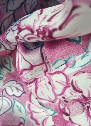 Рубашка zara цветочный принт розовая xs4 фото