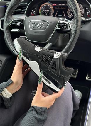 Шикарные женские зимние кроссовки "nike air jordan retro 4 fleece termo"5 фото