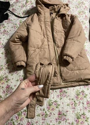 Куртки есть разные состояния идеальное и новое осень зима укороченные беж и черная в пояс -1 xs s m l 46