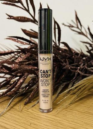 Оригінал nyx professional makeup can't stop won't stop concealer консилер 04 light ivory1 фото