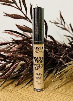 Оригінал nyx professional makeup can't stop won't stop concealer консилер 09 medium olive1 фото