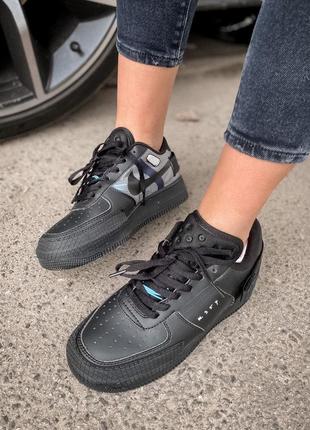 Кроссовки nike air force  black кросівки