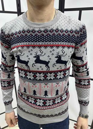 Чоловічий новорічний светр fire