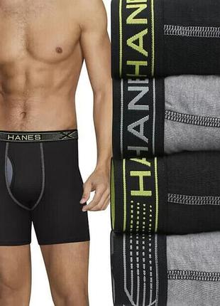 Чоловічі бавовняні труси-боксери hanes sport x-temp-ша