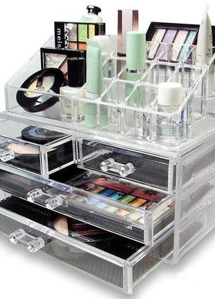 Органайзер бокс для косметики cosmetic storage box акриловий3 фото