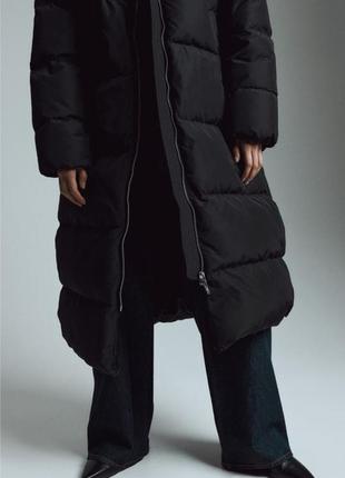 Длинный пуховик h&m premium в наличии