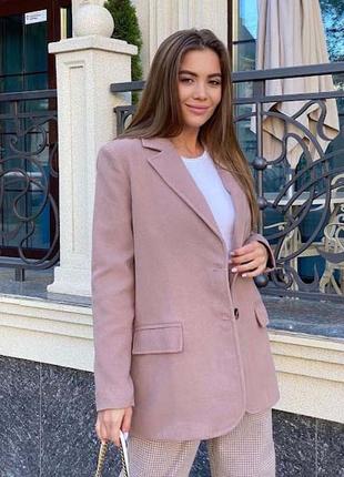Женское пальто-пиджак 717 "кашемир классика" в разных расцветках6 фото