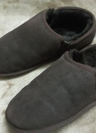 Тапочки домашние осень-зима замш овчина 44р.  just ugg австралии10 фото