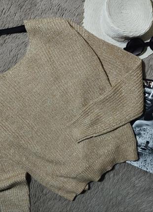 Шикарный свитер оверсайз с узлом и открытой спинкой/кофта/джемпер3 фото
