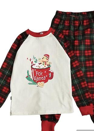 Теплые пижамы для детей и подростков "для санты"