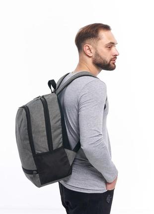 Рюкзак серый меланж (крупное лого) puma3 фото