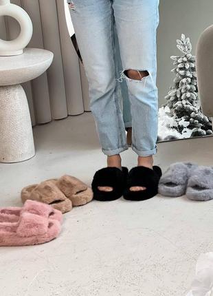 Кімнатні капці, 4 кольори в асортименті, екохутро
