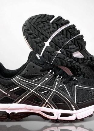 Кросівки asics gel-kahana 8 black white / подростковые и мужские кроссовки асикс чёрные с белым