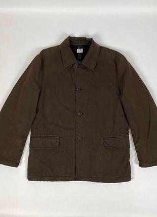 Зимняя куртка пальто c.p. company cp jacket / blazer 2002 3718a058/654 vintage коричневый на утеплителе пиджак размер 50