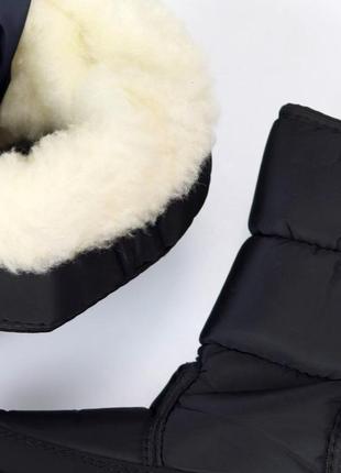 Дутики жіночі зимові на хутрі чорні на зиму сапоги дуті чоботи жіночі 37 38 39 40