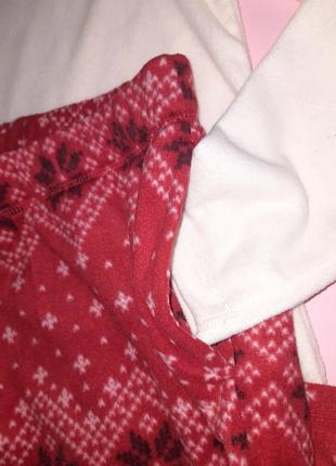 Флісові піжамні штани домашні зимовий новорічний принт esmara6 фото