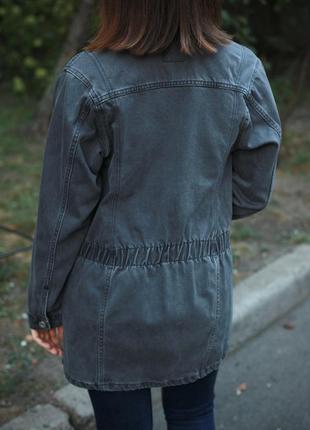 Джинсовая коттоновая куртка удлиненная джинсовка джинсовый кардиган4 фото