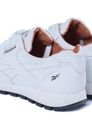 Мужские кожаные кроссовки rbk classic white pearl2 фото