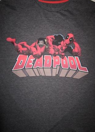 Футболка серая дэдпул / deadpool2 фото