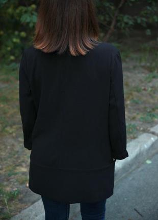 Жакет піджак чорний подовжений b.young7 фото