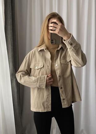 Вельветова куртка, сорочка clockhouse