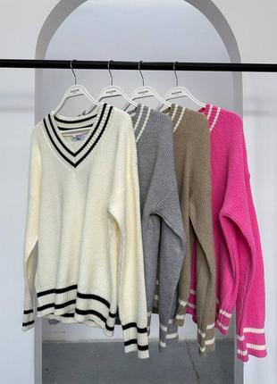 Теплый стильный мягкий женский свитер из шерсти и акрила 🤍4 фото