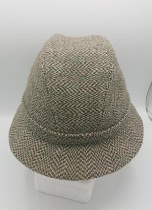 Винтажная шляпа kangol wool herringbone jetter bucket hat england tweed4 фото