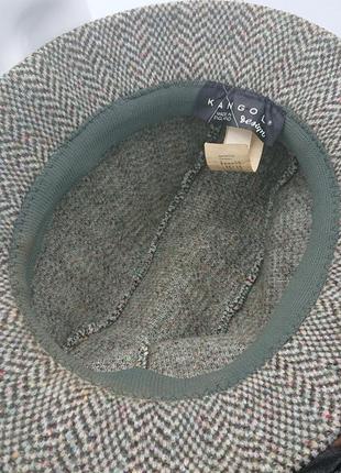 Винтажная шляпа kangol wool herringbone jetter bucket hat england tweed6 фото