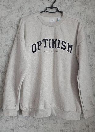 Утеплённый свитшот оверсайз на флисе