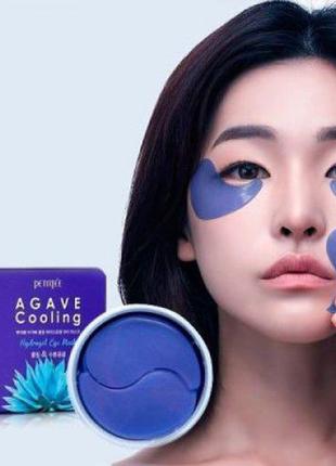 🌹 гідрогелеві патчі з агавою petitfee agave cooling hydrogel eye mask patch з екстрактом агави 2