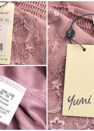 Новое брендовое вечернее платье макси "yumi" нежно-розового цвета. размер uk14/eur42.10 фото