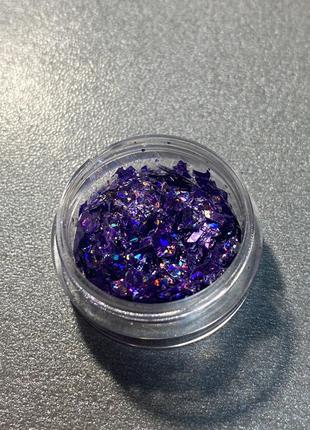 Слюда для дизайна ногтей хром