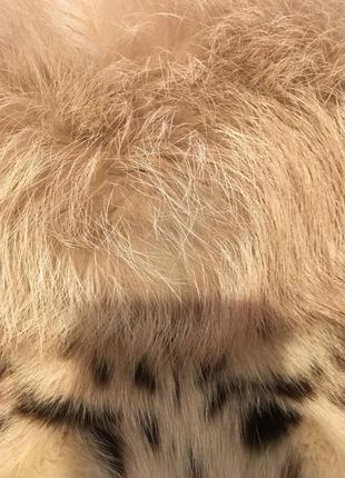 Шуба натуральная рысь + арктическая лиса6 фото