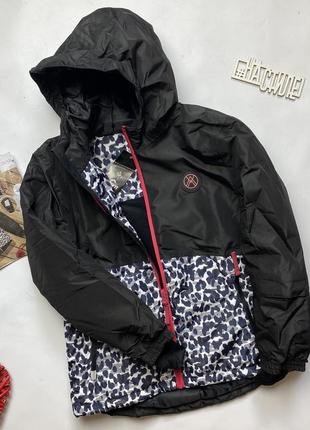 Новая лыжная мембрана термо куртка девушка черная 158-164см/12-14р