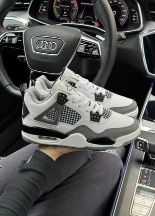 Теплі жіночі шкіряні кросівки на флісі в стилі nike air jordan 4 🆕 зимові джордани