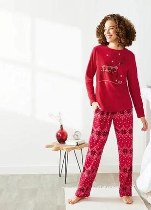 Флисовая кофта пижамная / домашняя новогодняя esmara3 фото
