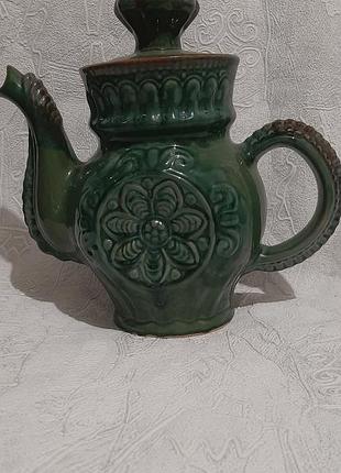 Чайник васильковская майолика