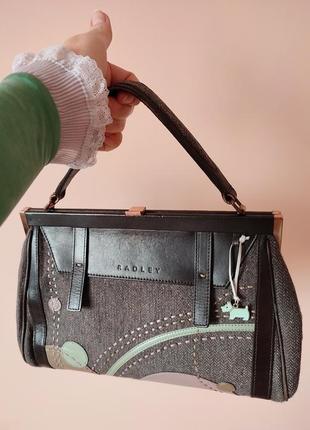 Сумка жіноча radley сумка собачка скотті radley сумка коричнева з аплікацією1 фото