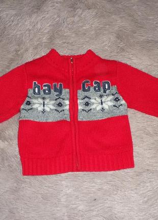 Шерстяной свитер красный 24 м.