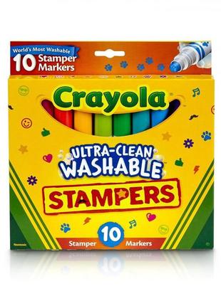 Crayola ультра-рамляемые фломастеры-штампы маркеры ultra clean washable markers1 фото