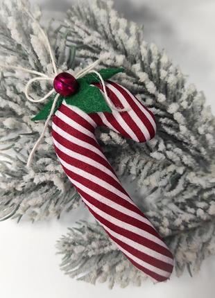 Ялинкова прикраса, різдвяний декор, цукерка, іграшка ручної роботи1 фото