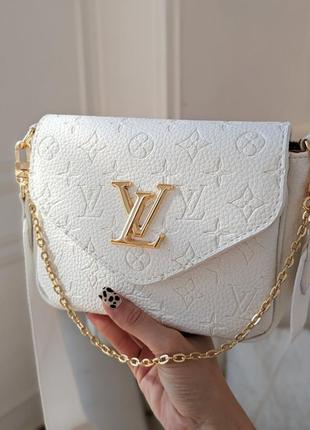 Сумка louis vuitton 2в1 белая2 фото