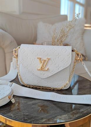 Сумка louis vuitton 2в1 белая