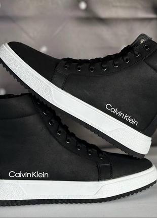 Мужские ботинки кожа calvin klein на меху2 фото