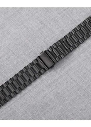 Браслет универсальный xtra ремешок 20мм стальной классический черный bewatch (1110401)4 фото